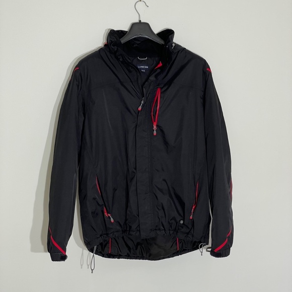 Lands' End Men's Black Winter Jacket with Hood Size XL - Picture 1 of 7
